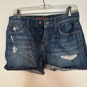 Joe's Jeans Distressed Blue Jean Shorts